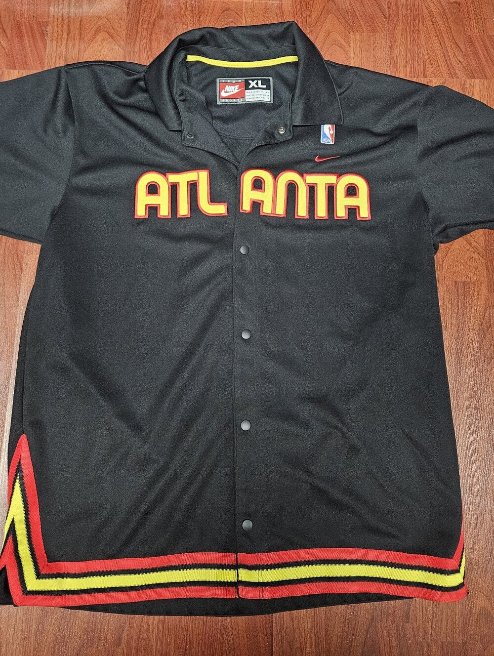 Nike Black Jacket with Red and Yellow Atlanta Script